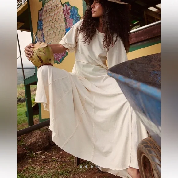 Free People Brentwood Oversized Cotton Beachy Maxi Dress - Picture 4 of 9